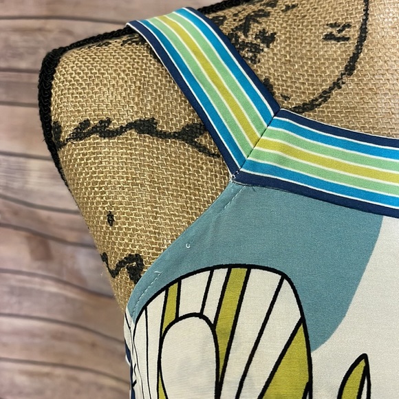 BCBGMaxazria Multicolored Sleeveless Abstract Print Dress XXS - Picture 3 of 5